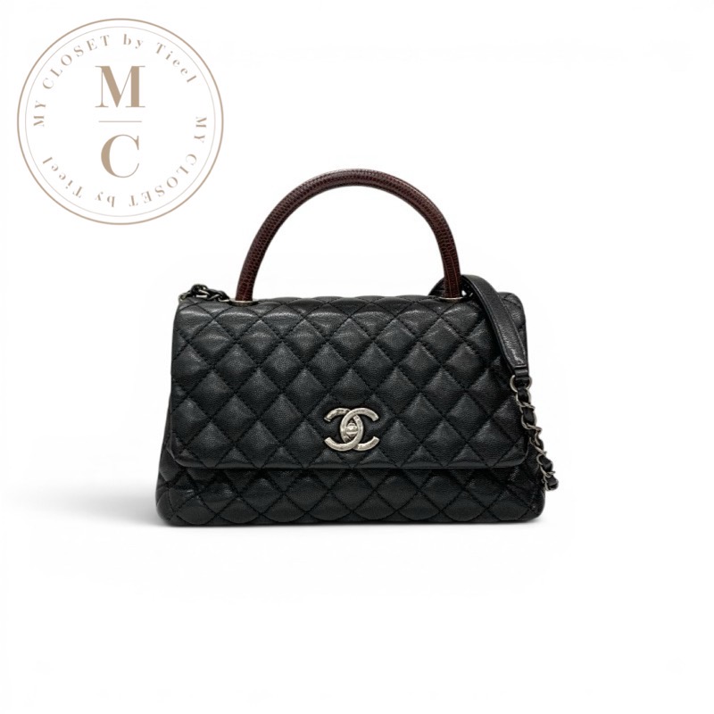 シャネル CHANEL ココハンドル29 バッグ ショルダーバッグ ブラック ボルドー シルバー マトラッセ ココマーク ターンロック|My Closet by Tieel