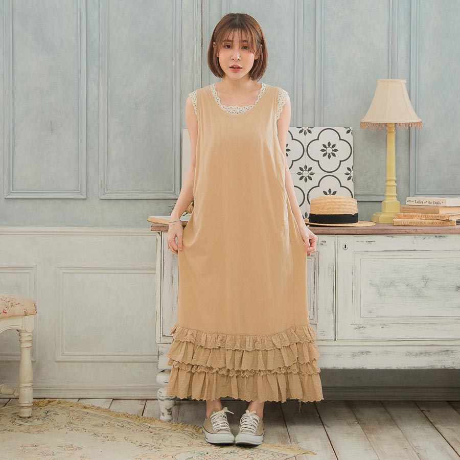爆安セール 完売御礼 ペチコート ワンピース ロング 全4色 ライトブラウン 薄茶色 インナー 長袖 胸元 刺繍レース 見せ 重ね着 コットン100 綿100 天然素材 裾 見せ ペチコート 秋服 秋物 秋用 秋冬 冬服 冬物 冬用 在庫一掃 Allentownfencerepair Com