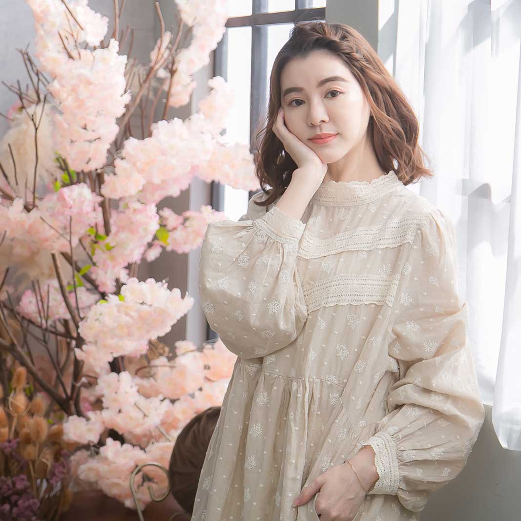 ワンピース ローゴージャス ワンピース 全身 刺繍 レース 見せ 全2色 ベージュ ベイジ 肌色 長袖 リネン100 麻100 ヘンプ100 天然素材 スカラップレース 秋服 秋物 秋用 秋冬 冬服 冬物 冬用 Doorsinmotioninc Com