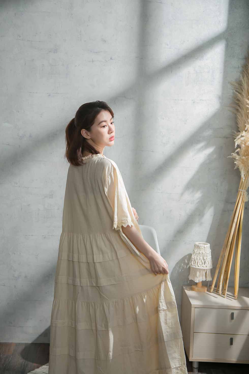 残りわずか コットンワンピース 刺繍 ワンピース 全 4 色 ベージュ ベイジ 肌色 半袖 コットン100 綿100 天然素材 スカラップレース 春服 春物 春用 春夏 夏服 夏物 夏用 Mycloset 在庫有 Csckerala Com