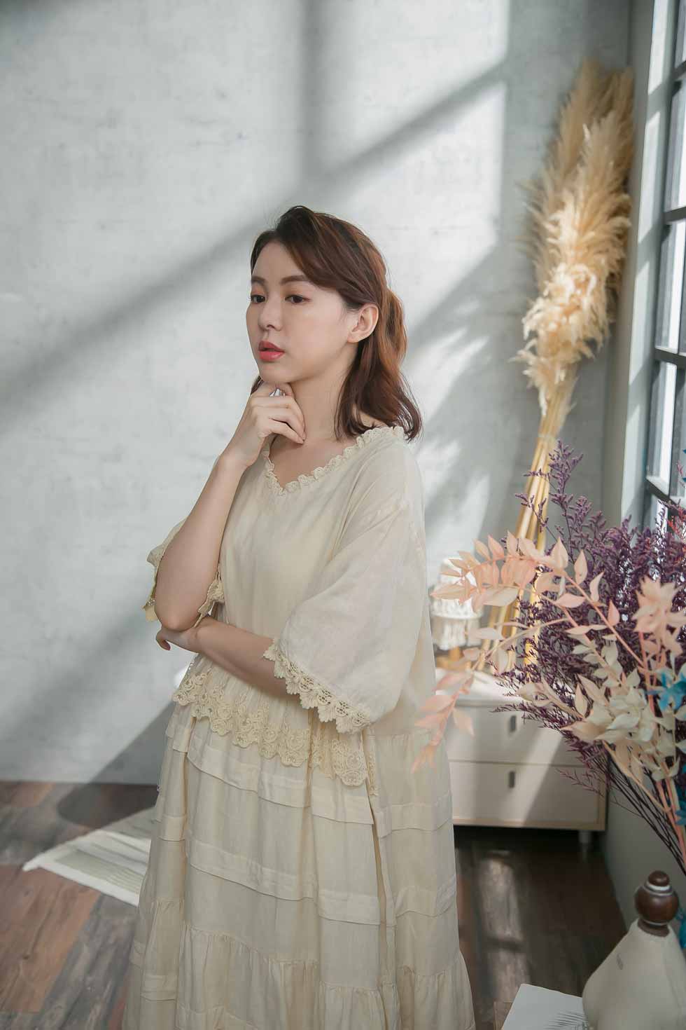 残りわずか コットンワンピース 刺繍 ワンピース 全 4 色 ベージュ ベイジ 肌色 半袖 コットン100 綿100 天然素材 スカラップレース 春服 春物 春用 春夏 夏服 夏物 夏用 Mycloset 在庫有 Csckerala Com