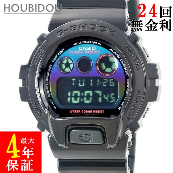 カシオ CASIO G-SHOCK ヴァーチャルレインボー Gamer’s RGBシリーズ DW-6900RGB-1ER 未使用 レインボー メンズ 腕時計クオーツ ブラック 【中古】