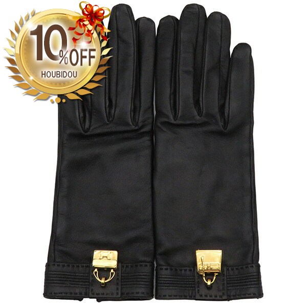 楽天市場】中古 エルメス 手袋 レザーグローブ ケリー金具 ABランク