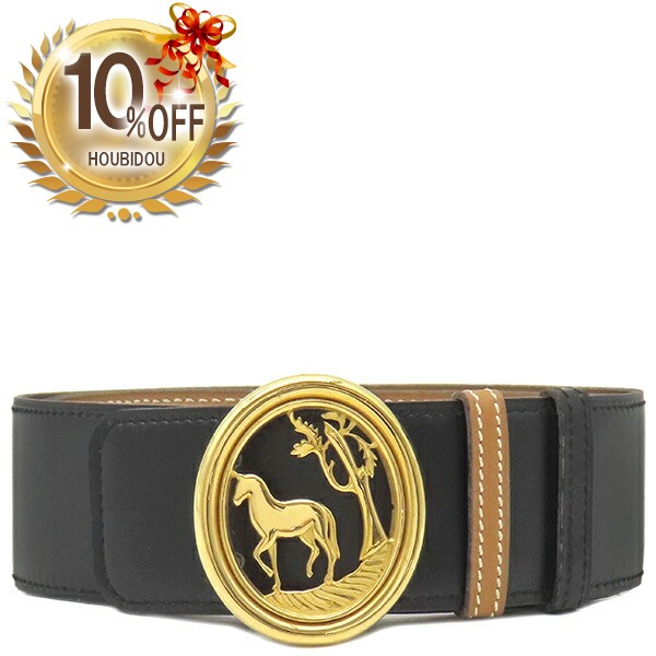 【特別SALE】HERMES ブラックレザーベルト アピ ゴールドバックル 楽天市場】HERMES エルメス アピ3 ベルト リバーシブル ボックスカーフ