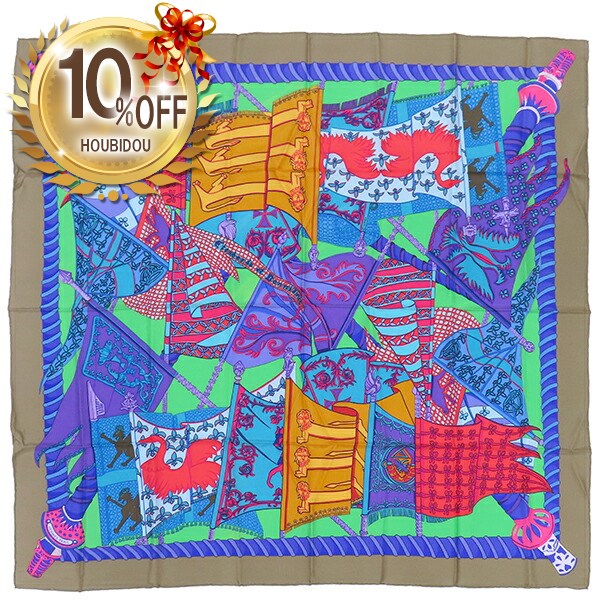 楽天市場】【エルメス】Hermes カレ90 シルク スカーフ 砂漠の首飾り