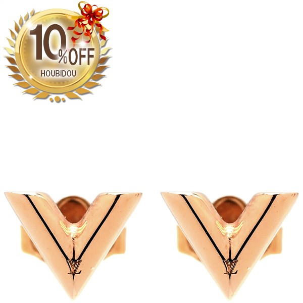 楽天市場】ルイヴィトン Louis Vuitton ピアス エセンシャルV スタッズ