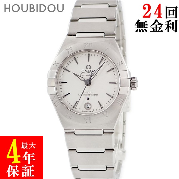 ゼロ OMEGA コンステレーション マンハッタン 御師匠さんクロノメーター 131.10.29.20.02.001 新品負けず劣らず レディース ウォッチ自動小銃一巻き しろがね色 【中古】