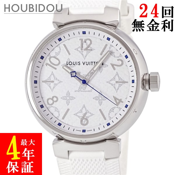 ルイヴィトン LOUIS VUITTON タンブール GM モノグラム ホワイト QA114Z アラビア バー ラウンド メンズ 腕時計クオーツ ホワイト 【中古】｜HOUBIDOU 心斎橋店