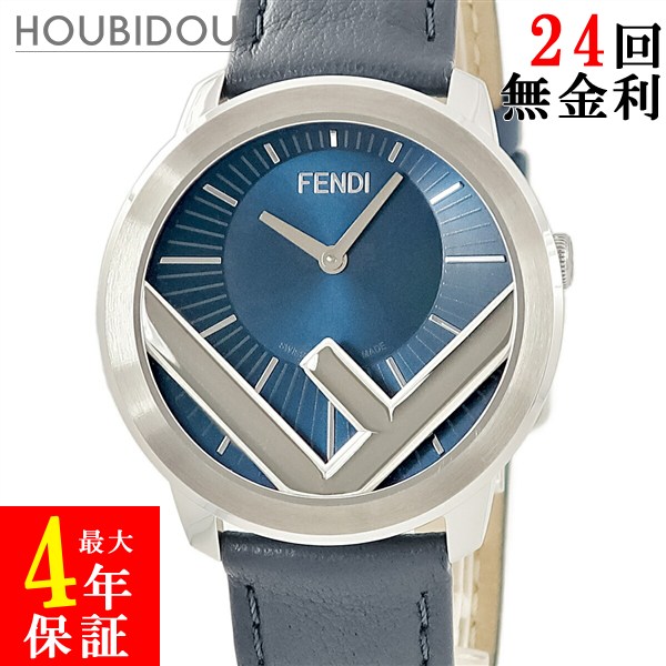 フェンディ FENDI エフ イズ フェンディ ラナウェイ 41MM F710013031 未使用 ブルー メンズ 腕時計クオーツ ネイビー 【中古】