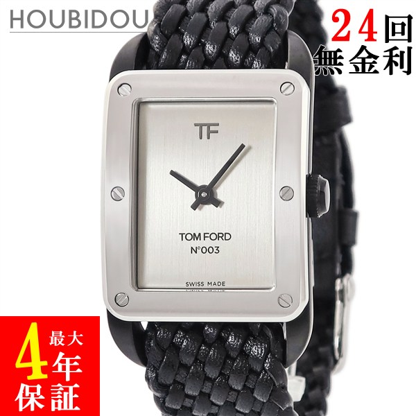 ＼最大限度5万円銀行割引クーポン券 6/11 2時まで／ トムジェラルド・r・フォード TOM FORD N.003 黒いことPVD ブラッシュドベゼル TF0120256685 未当て嵌める アンスラサイト メンズ ウオッチ石英 しろがね色 【中古】