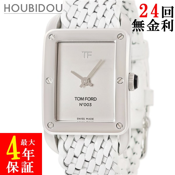 ＼最大限度5万円銀行割引クーポン券 6/11 2時まで／ トムジェラルド・r・フォード TOM FORD N.003 ポリッシュドSS クローム文字盤 TF0120268085 未当て嵌める しろがね色 メンズ ウオッチ石英 しろがね色 【中古】