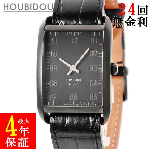 ＼最大5万円割引クーポン 4/4 20時から 数量限定／ トムフォード TOM FORD N.001 ブラックDLC TF0120144384 未使用 黒 ブラックダイアル メンズ 腕時計クオーツ ブラック 【中古】