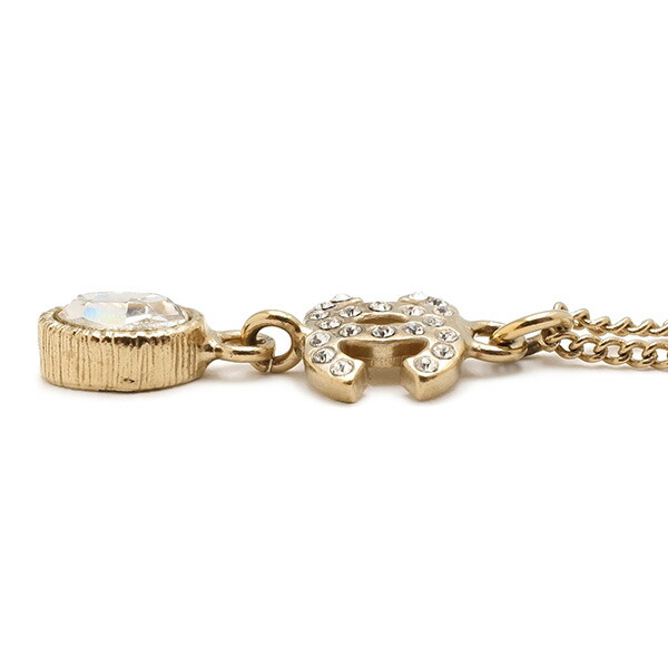 シャネル CHANEL ネックレス ココマーク スイング GP ラインストーン ...