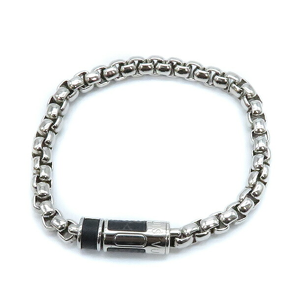 6 26 1時までポイント5倍 ルイヴィトン Louisvuitton ブレスレット チェーン モノグラム エクリプス M レディース 定番 人気 美品 箱 中古 Bluewaterwells Com