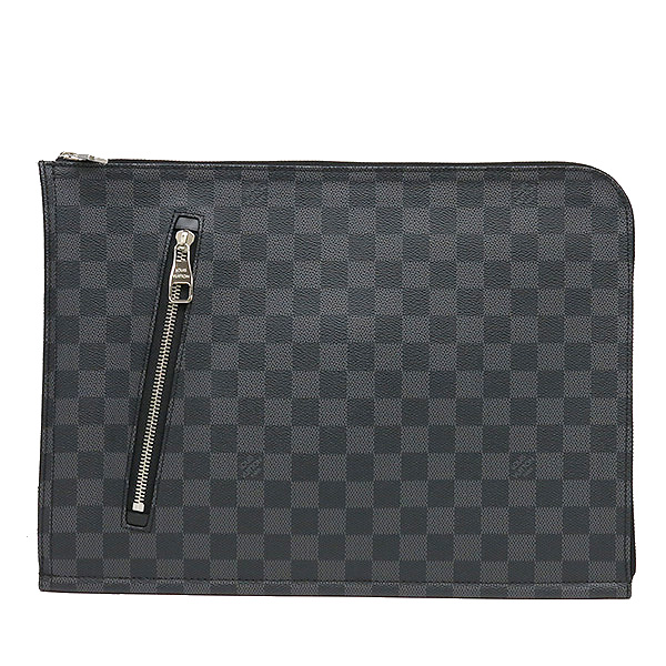 ルイヴィトン Louisvuitton クラッチバッグ ポッシュドキュマン ダミエ グラフィット 黒 シルバー金具 N447 メンズ 定番 人気 美品 保存袋 中古 Tajikhome Com