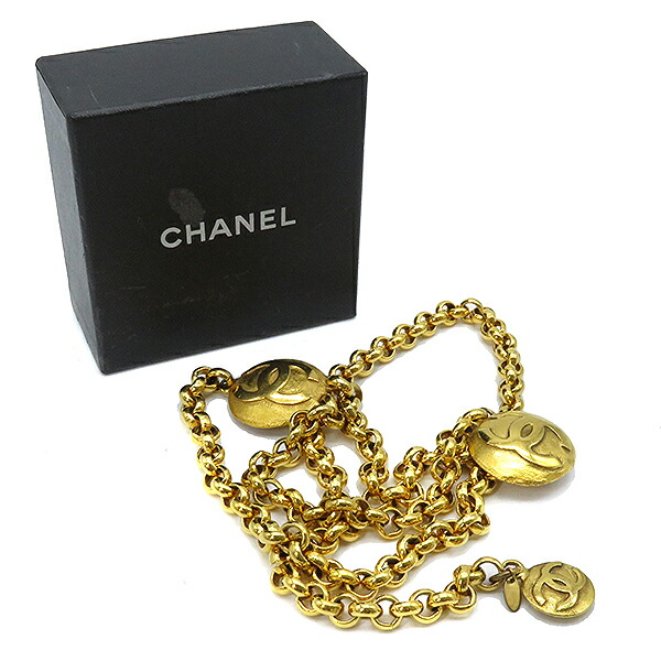 6 26 1時までポイント5倍 シャネル Chanel ベルト ヴィンテージ ココマーク チェーンベルト Gp ゴールド レディース 箱 定番 人気 美品 中古 Rvcconst Com