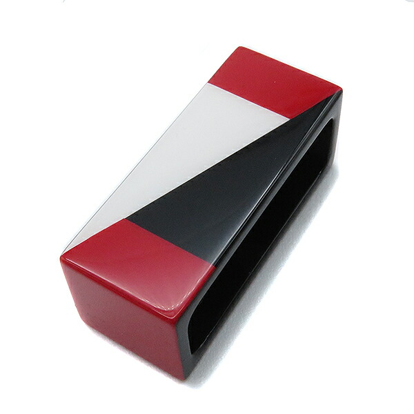 エルメス Hermes カザック 衿巻き輪っか ステンレススチル ラッカー レッドxホワイトxブラック カレ90用 メンズ レディース ユニセックス 箱 定番 人気 美品 中古 エルメス Hermes アクセサリー 服飾小物 スカーフリング カザック 赤x白x黒 ステンレス ラッカー 中古 美品