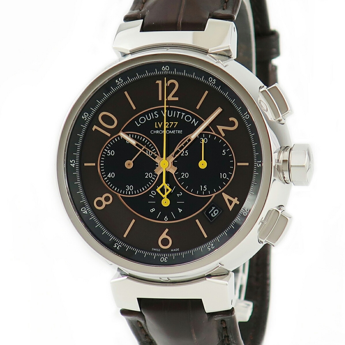 ルイヴィトン Louisvuitton 腕前クロック Q114a メンズ 定番 人気 美優雅さ 中古 3老い背後付け 送料無料 中古品 丁年 男性 男物 自動小銃篇章 自動 機器儀式用 Ss クロコ 皮革 本革 御茶 悪漢 裏スケ スケルトン 超絶 Maxtrummer Edu Co