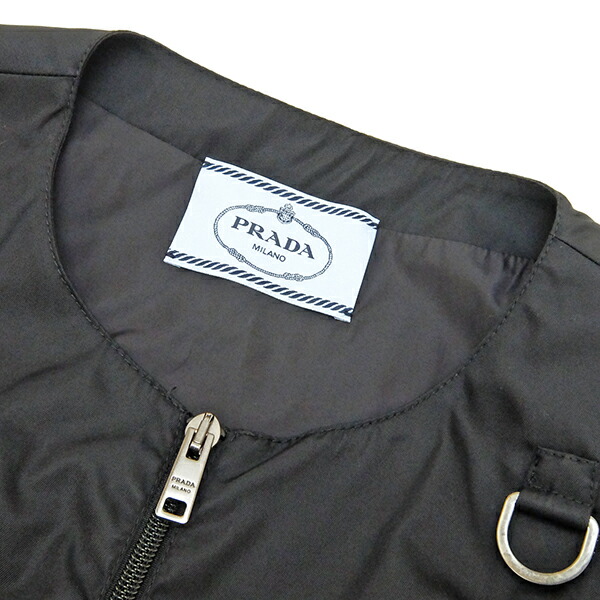 プラダ Prada ワンピース ノースリーブ Re Nylon ギャバジン ドレス ナイロン Nero クリーニング済み ガンメタル金具 36 レディース定番 人気 美品 中古 Cgco Org