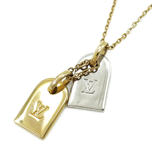 ルイヴィトン Louisvuitton ネックレス ナノグラム M メンズ レディース ユニセックス 定番 人気 美品 保存袋 中古 achc Org