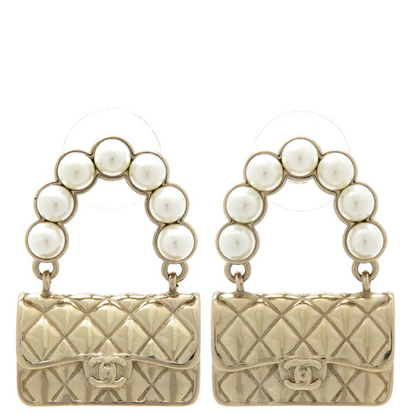 確実正規品★希少★　CHANEL　ゴールド　マトラッセ　パール　ピアス 楽天市場】CHANEL シャネル ピアス マトラッセピアス メタル