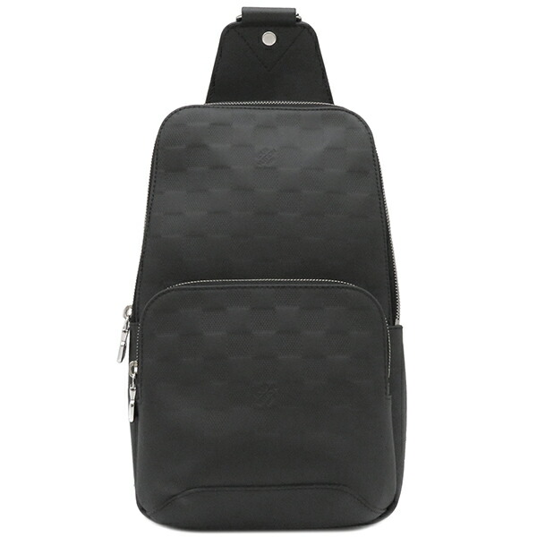 ＼ポイント10倍 &最大5万円割引クーポン4/4 20時から／ ルイヴィトン LOUIS VUITTON ボディバッグ アヴェニュー スリングバッグ ダミエ アンフィニ ブラック シルバー金具 黒 クロスボディ N41720 RFID 【保存袋】【中古】 154,000円