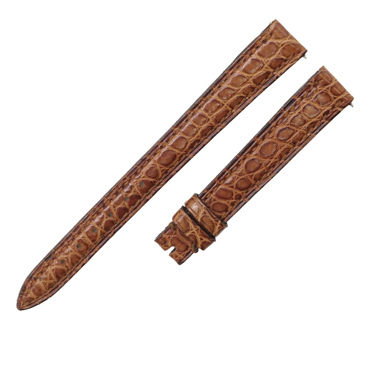 フランクミュラー FRANCK MULLER トノウカーベックス インターミディエ(2250/2251/2252)用 未使用 純正 クロコ 12mm 茶 レディース 腕時計 【中古】