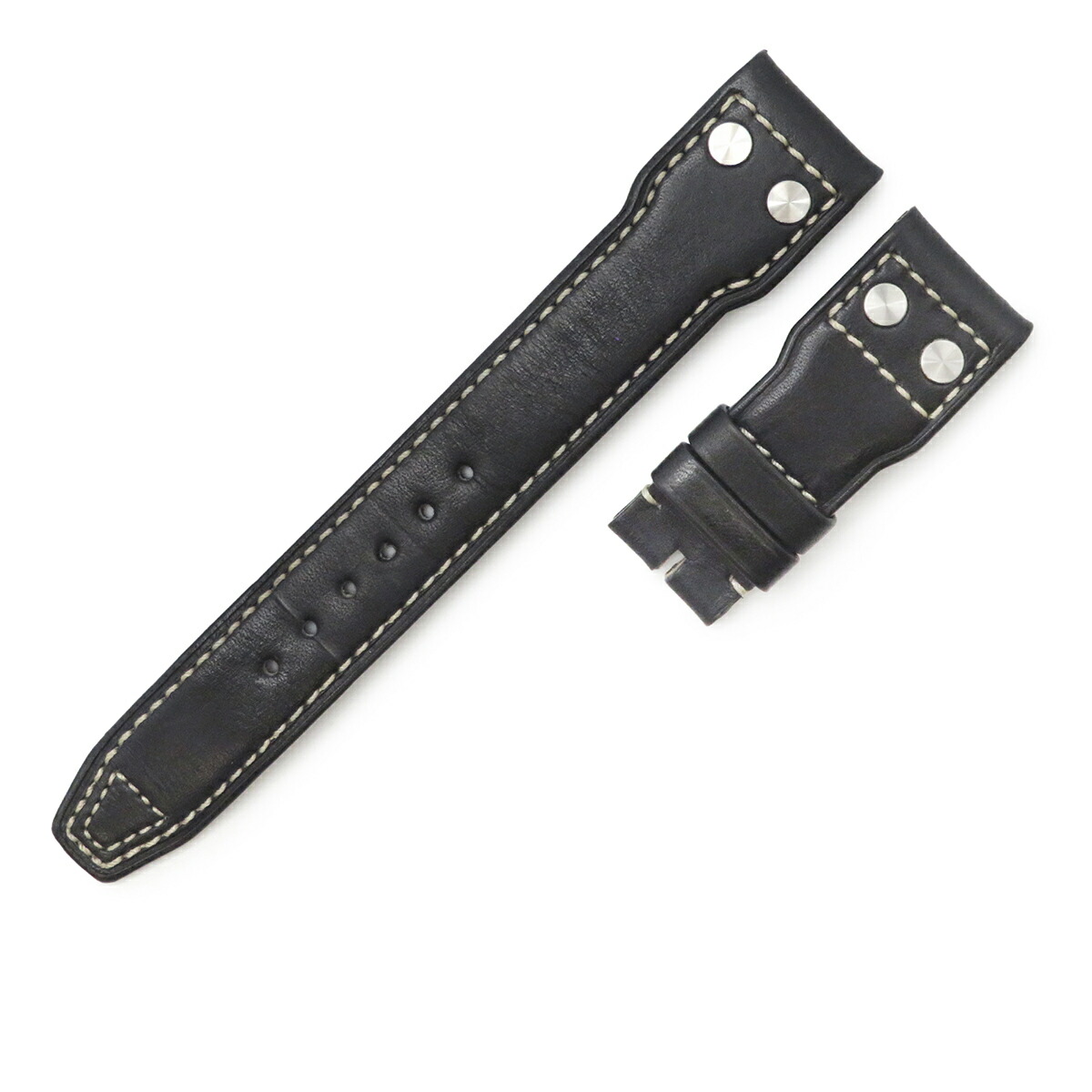 IWC ビッグパイロット レザー バンド 純正 替え ベルト ストラップ 22mm ネイビー 紺 メンズ 腕時計 【中古】