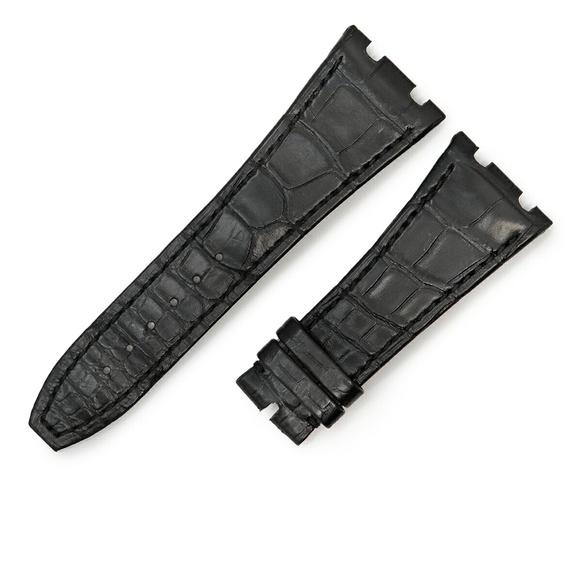 オーデマピゲ AUDEMARS PIGUET ロイヤルオーク用 クロコバンド 新品同様 純正 替え ベルト ストラップ 27mm ブラック 黒 メンズ 腕時計 【中古】