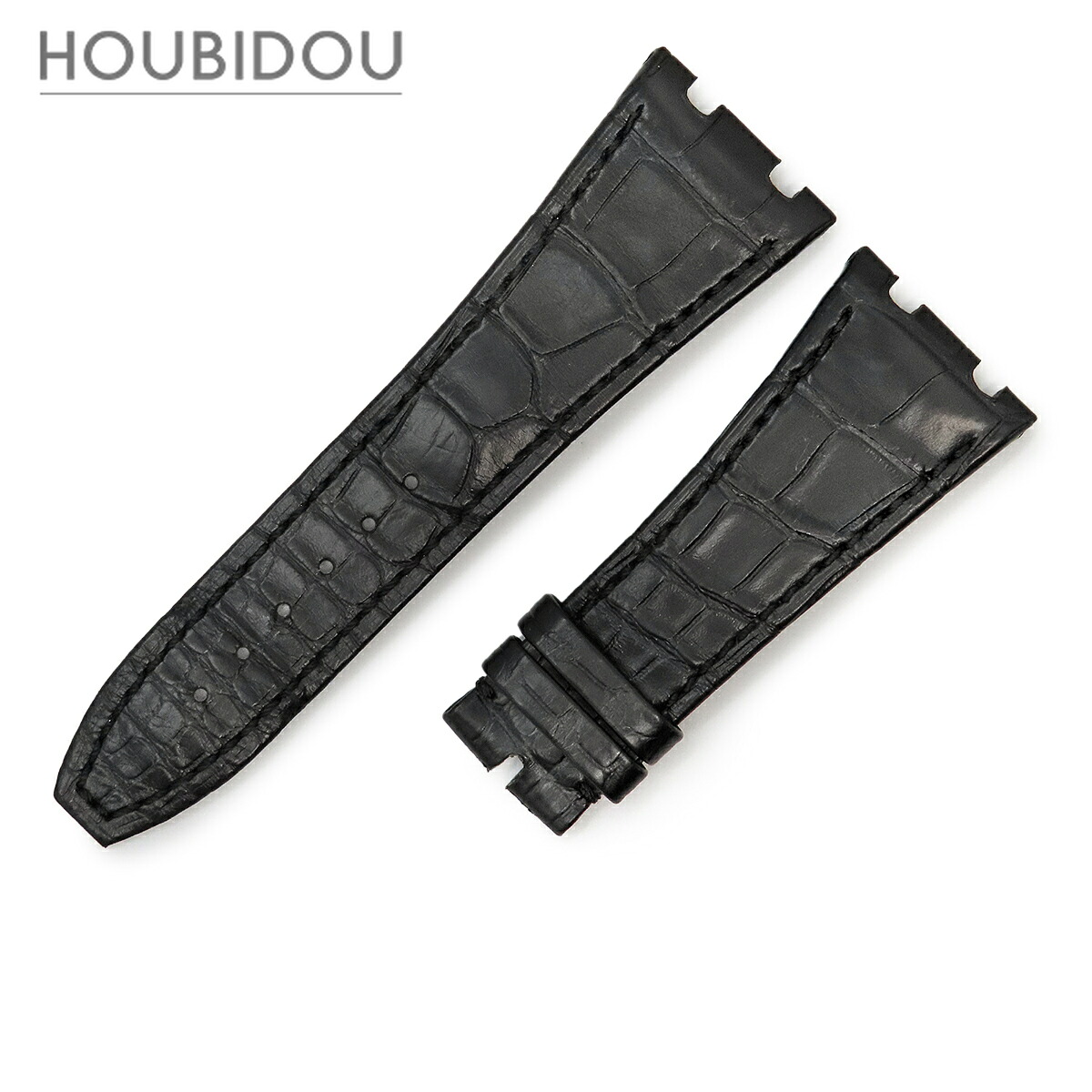 \ポイント10倍/ オーデマピゲ AUDEMARS PIGUET 腕時計パーツ ロイヤルオーク用 クロコバンド クロコダイル ブラック 新品同様 純正 替え ベルト ストラップ 27mm ブラック 黒 【中古】|HOUBIDOU 心斎橋店