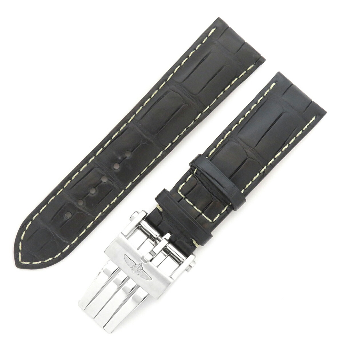 c377【ブライトリング】22mm ダイバープロ ロゴラバー 鏡面Dバッグル 黒 240101740193-1.jpg