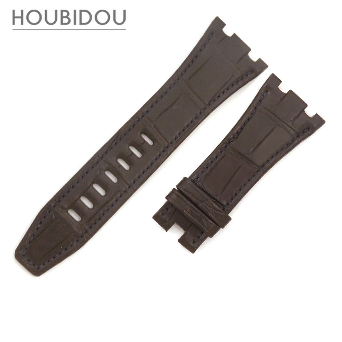 \ポイント10倍/ オーデマピゲ AUDEMARS PIGUET 腕時計パーツ ロイヤルオーク用 クロコバンド クロコダイル ブラウン 未使用 純正 替え ベルト ストラップ 28mm ブラウン 茶 【中古】|HOUBIDOU 心斎橋店