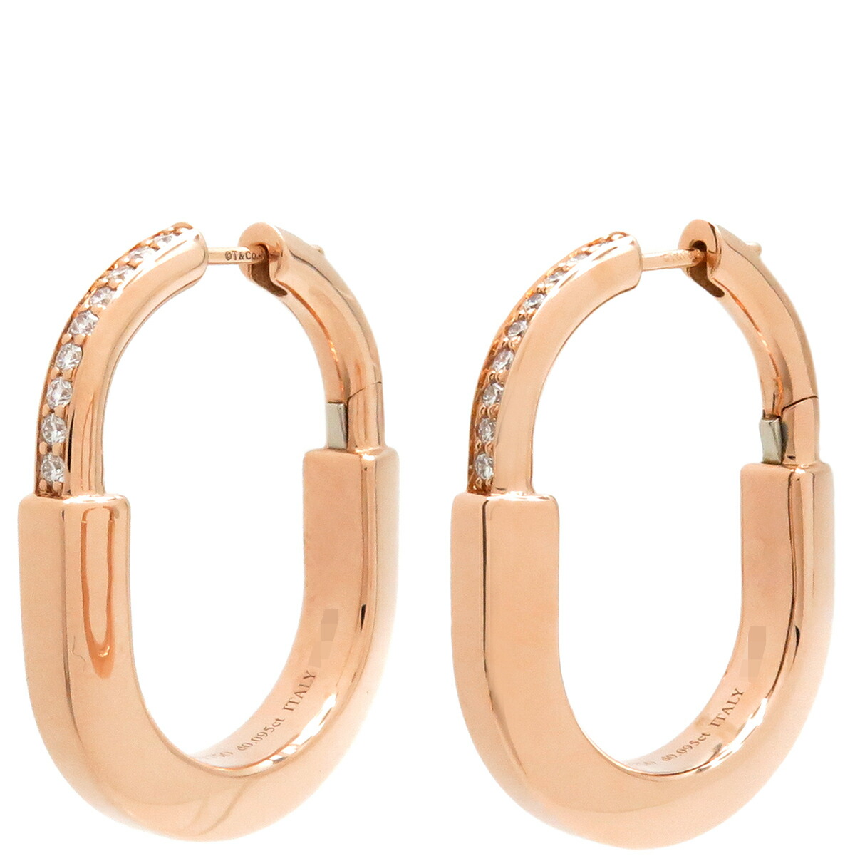 Tiffany & Co. ローズゴールドピアス 専用ボックス付き ティファニー ノット ピアス ダイヤモンド ローズゴールド