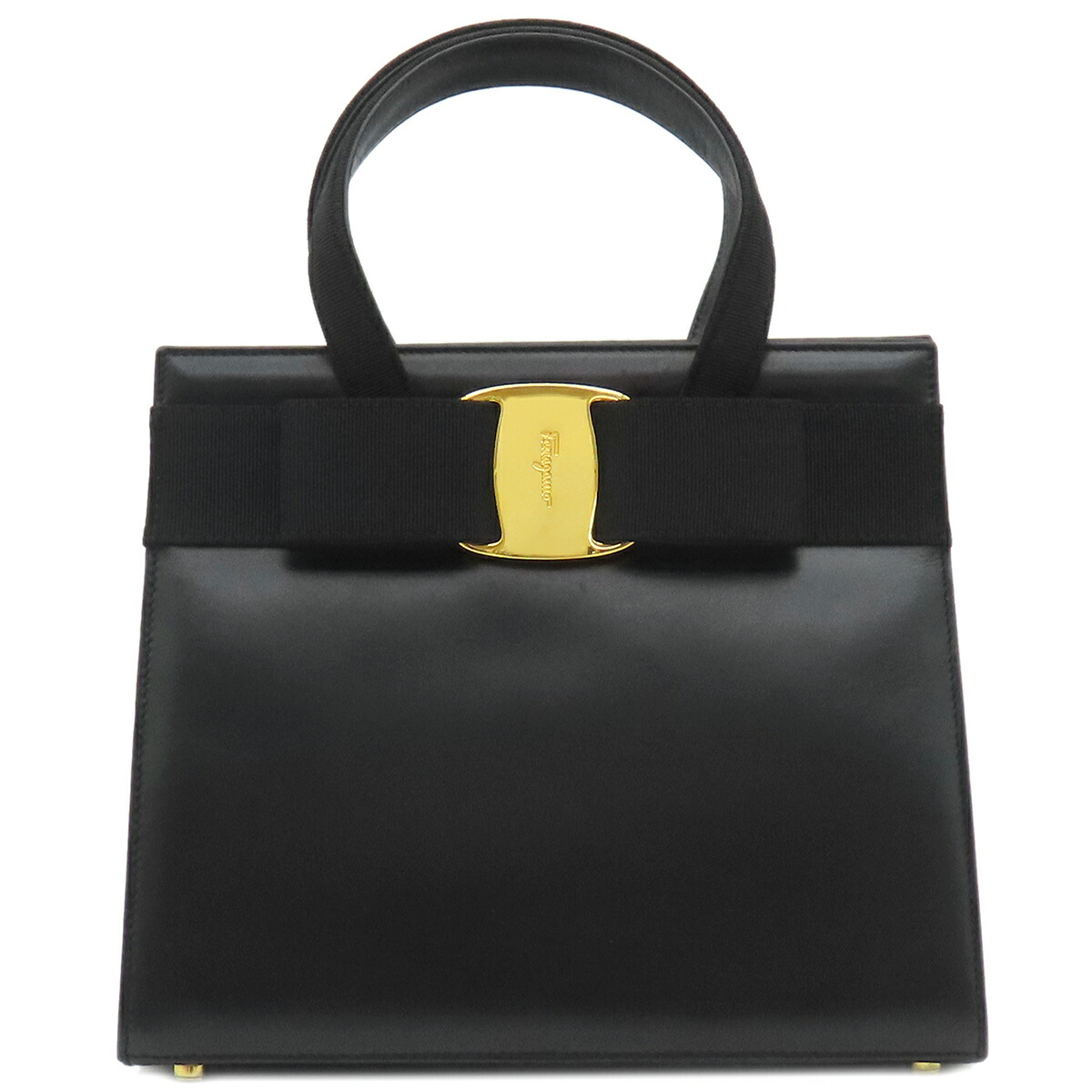 ✨サルヴァトーレフェラガモ✨ハンドバッグ ヴァラ ネイビー 2way レザー Salvatore Ferragamo - □美品□ Salvatore Ferragamo