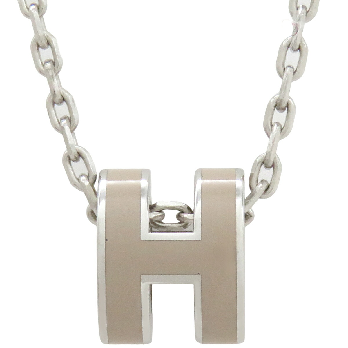 HERMESエルメス新品ミニポップH白 HERMES エルメス ネックレス ミニポップアッシュ ミニポップH