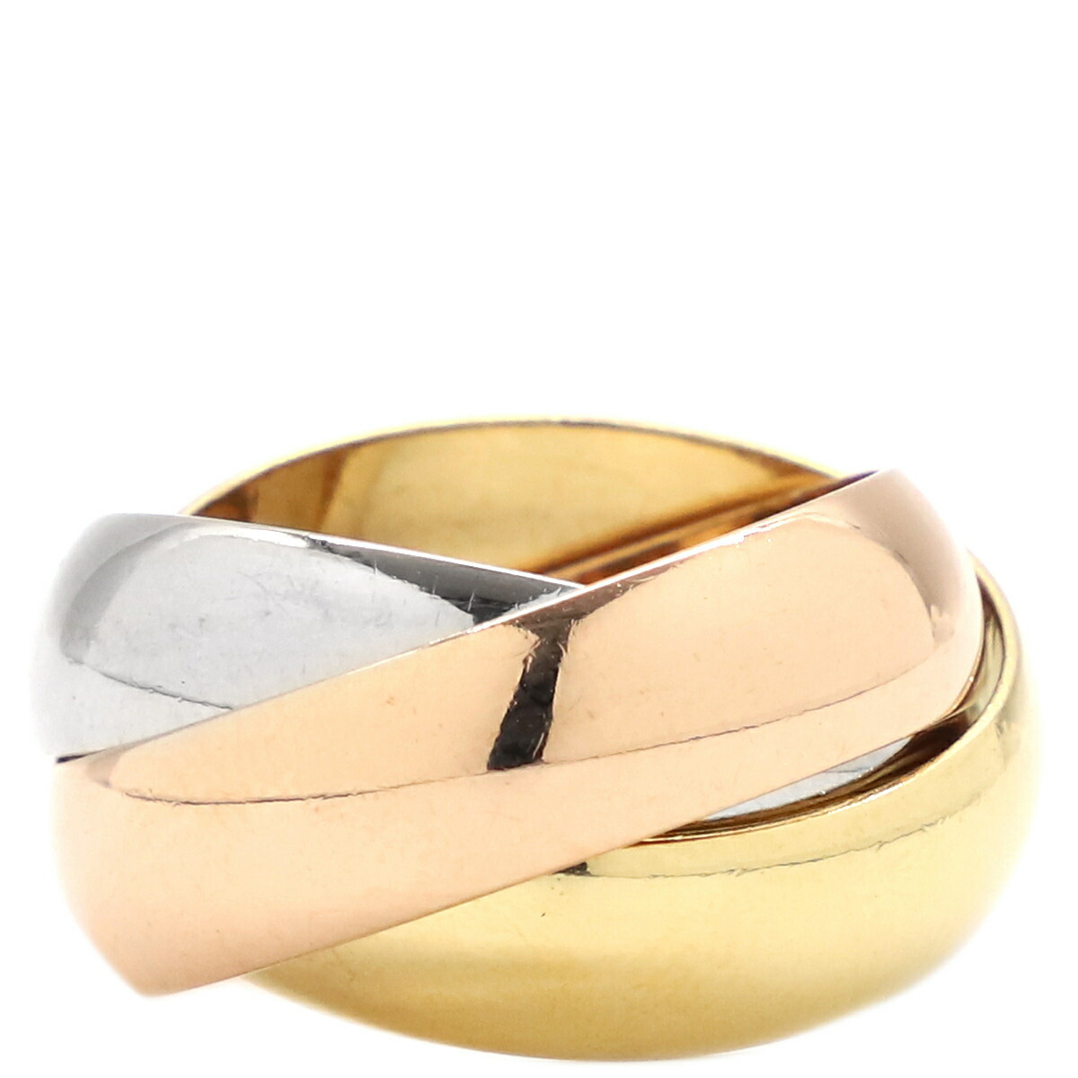 希少【付属品完備】カルティエ トリニティリング ピンキーリング #45 SM カルティエ Cartier】ピンキーリング トリニティ SM スモール