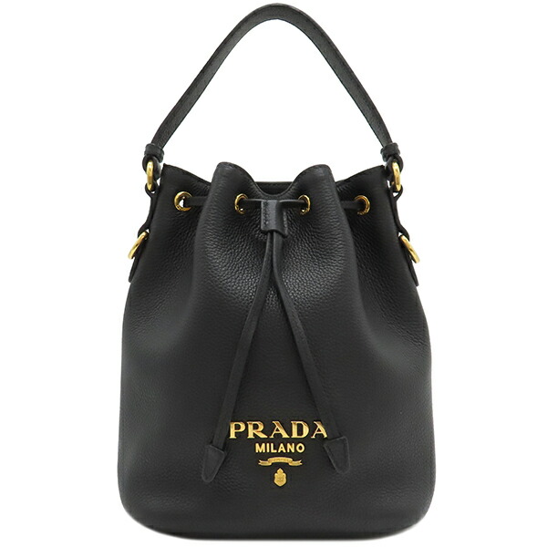 PRADA ブラック ドローストリングバッグ Prada ドローストリング クラッチバッグ | ブラック | FARFETCH JP