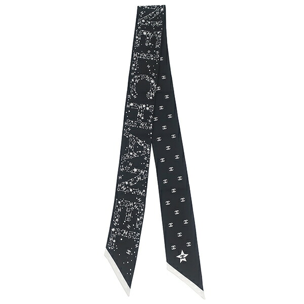 楽天市場】シャネル CHANEL スカーフ ブルーxブラックx