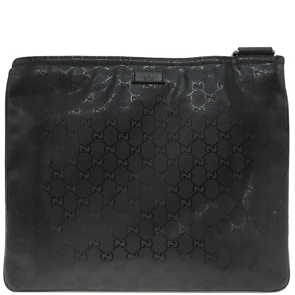 グッチ GUCCI ショルダーバッグ GGインプリメ ショルダーバッグ PVC ブラック シルバー金具 黒 201446【中古】 44,850円