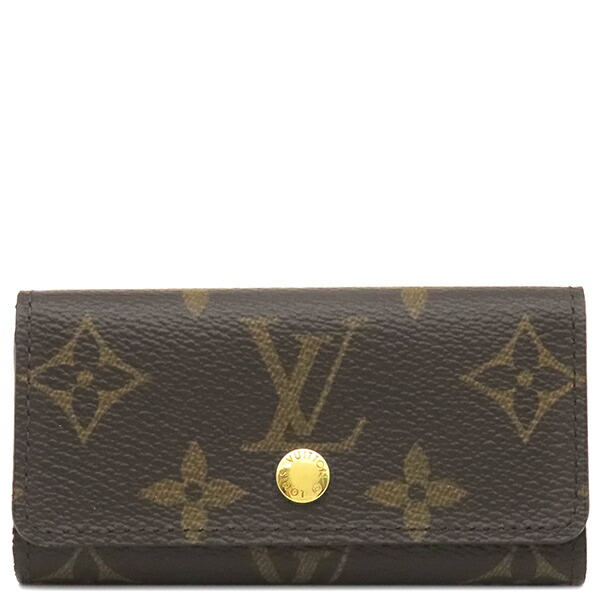 ルイヴィトン LOUIS VUITTON キーケース ミュルティクレ 4 モノグラムキャンバス モノグラム ゴールド金具 茶 鍵入れ 4連 4本 M69517 CT4192【中古】