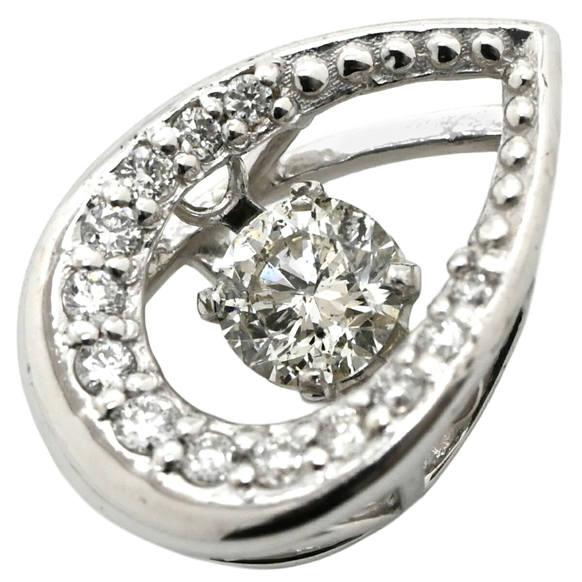 楽天市場】エルメス 750PG 1Pダイヤ ダダ ペンダントトップ K18PG 木馬