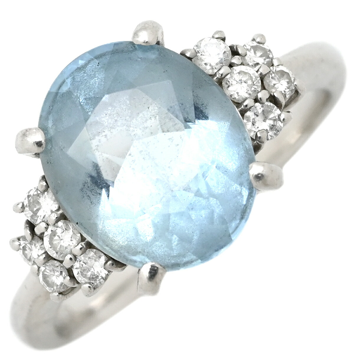 楽天市場】ジュエリーマキ【JEWELRY MAKI】PT850 アクアマリンデザイン