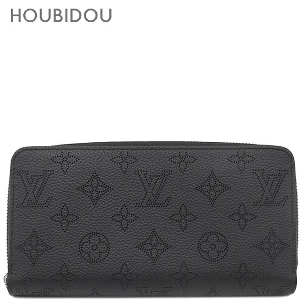 \ポイント2倍/ ルイヴィトン LOUIS VUITTON 長財布 ジッピー ウォレット モノグラムマヒナ ノワール シルバー金具 黒 ラウンドファスナー M61867 RFID 【箱】【中古】|HOUBIDOU 心斎橋店