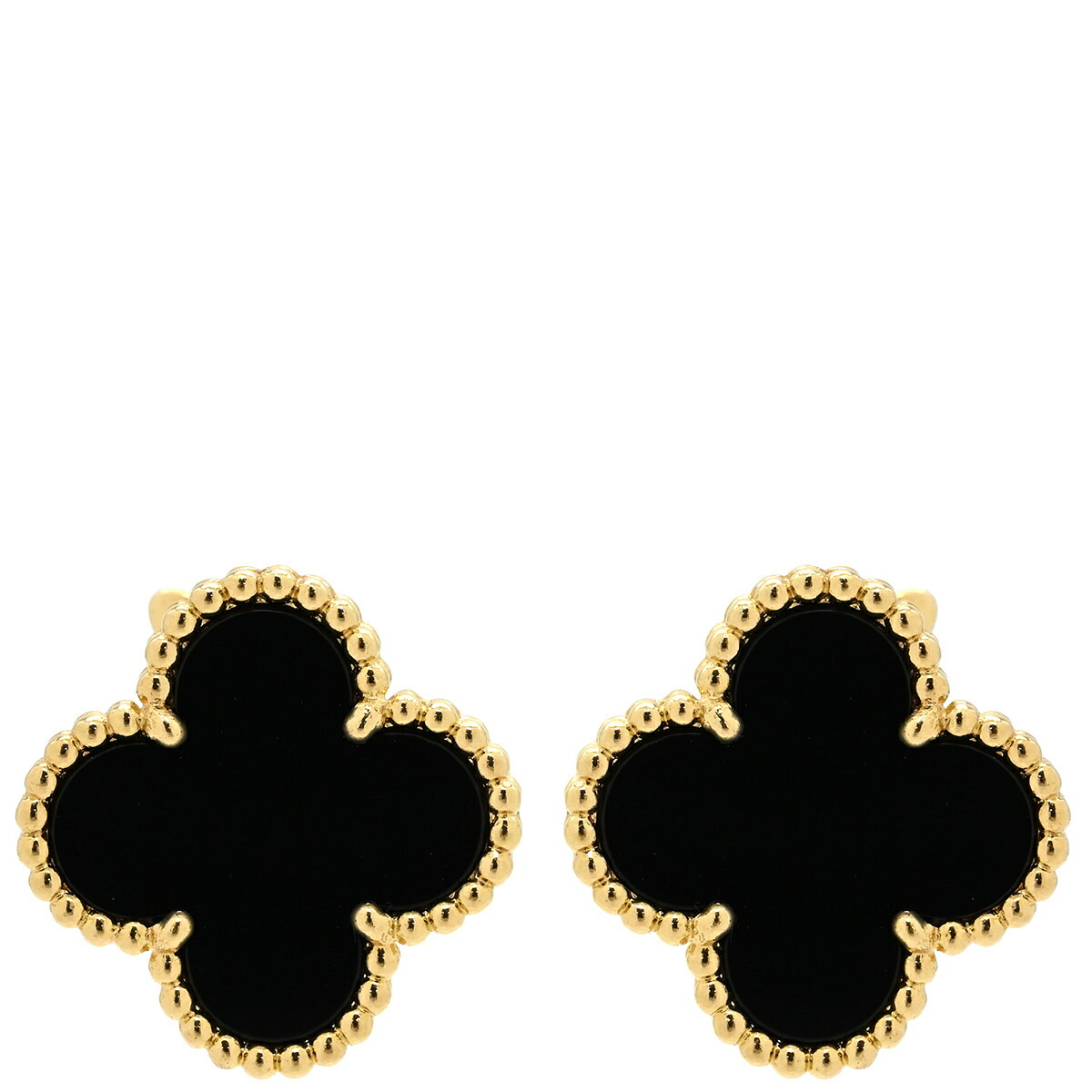 お値下 VanCleef＆Arpels スウィートアルハンブラオニキスYGピアス お