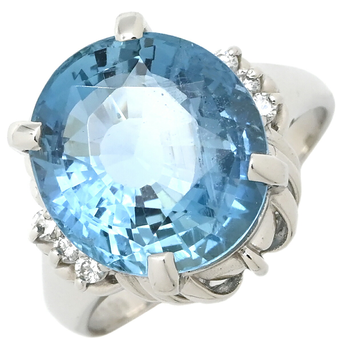 楽天市場】ジュエリーマキ【JEWELRY MAKI】PT850 アクアマリンデザイン