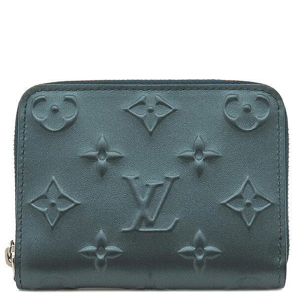 ＼ポイント10倍／ ルイヴィトン LOUIS VUITTON コインケース ムーノグラム ジッピー コインパース カーフレザー スティールブルー シルバー金具 M81860 RFID【中古】