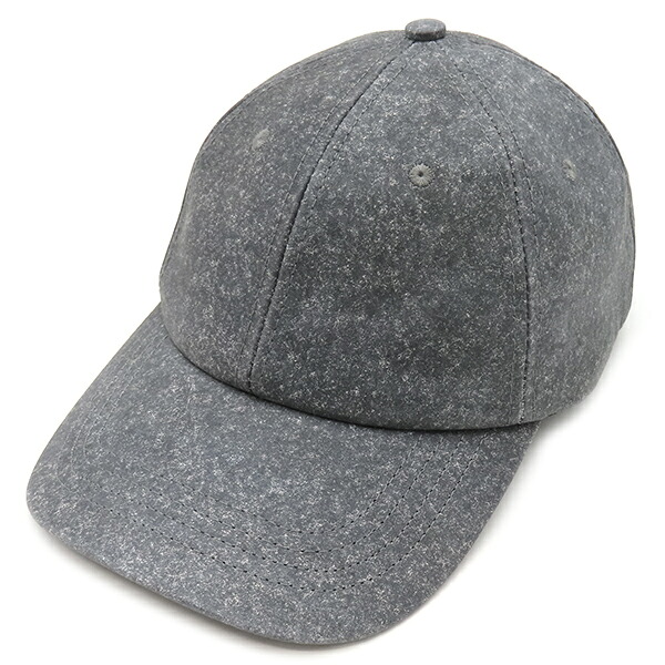 ボッテガヴェネタ BOTTEGA VENETA キャップ フランネルプリント ヌバックレザー レザー チャコール S 帽子 ダークグレー 739329【中古】