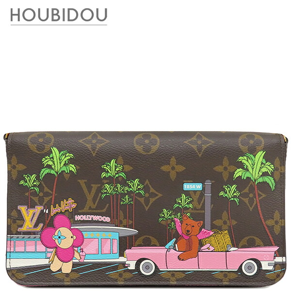 ルイヴィトン LOUIS VUITTON チェーンウォレット ポシェット フェリシー モノグラムキャンバス モノグラム ゴールド金具 ヴィヴィエンヌ チェーンショルダー 茶 ピンク M80859 RFID【中古】