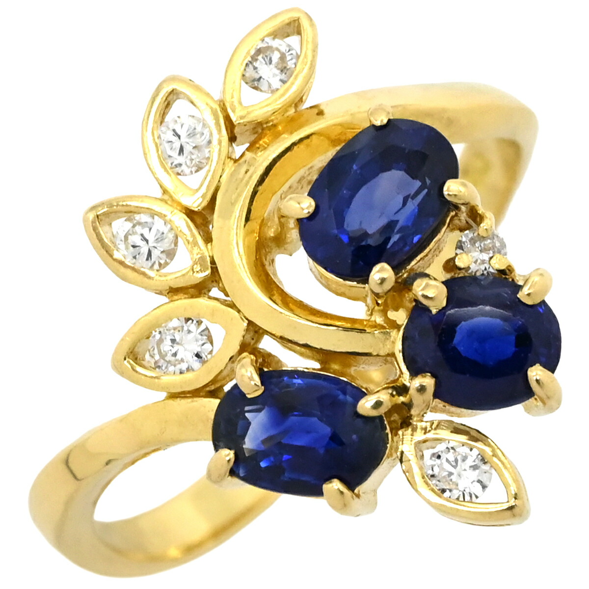 楽天市場】【ｾｰﾙ】ブルーサファイア 1.7ct リング 17号 K18YG イエロー