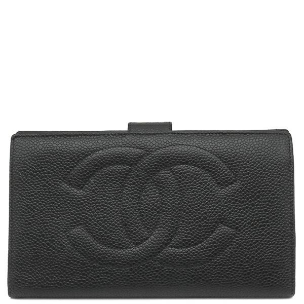 楽天市場】【財布】CHANEL シャネル キャビアスキン がま口 ガマ口 長
